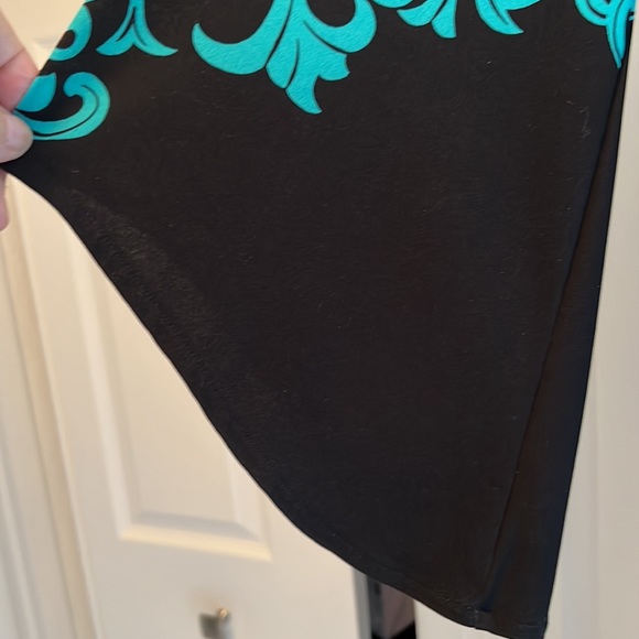 ALFANI OX  PAISLEY ZIP BACK NECK TOP - Picture 7 of 8